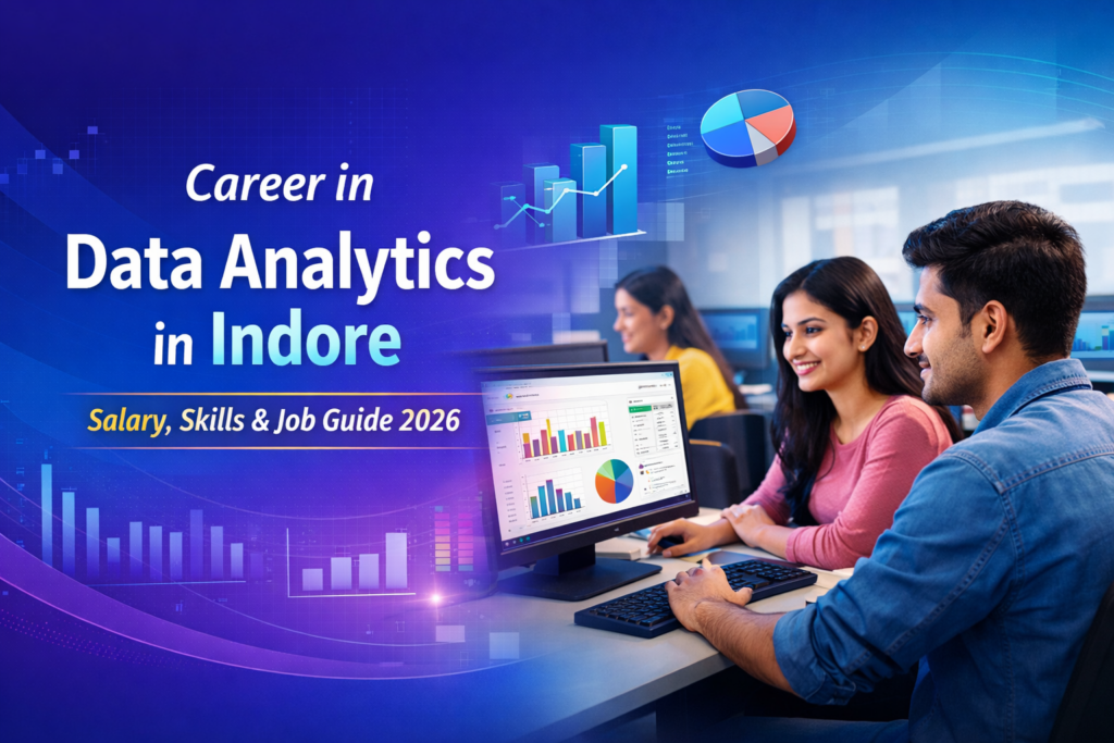 Data Analytics career training institute in Indore Future Multimedia students learning Power BI and Excel