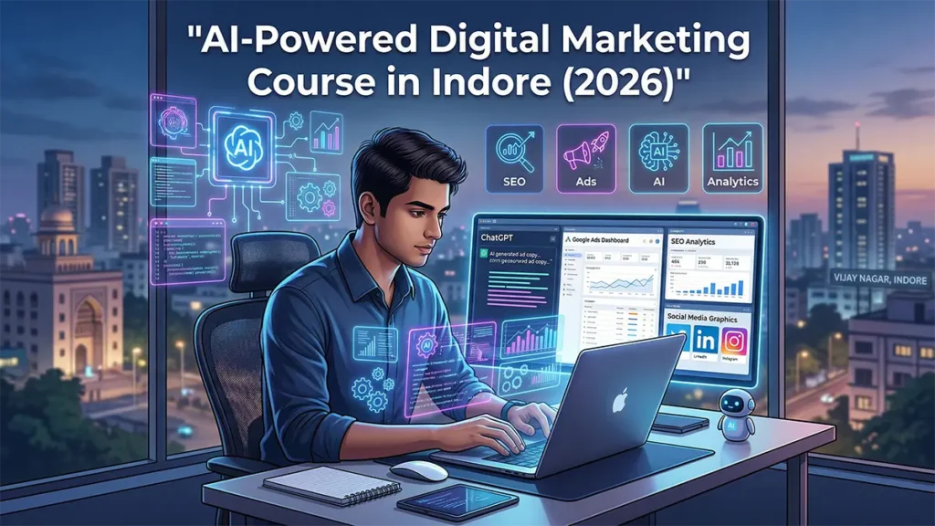 AI-powered digital marketing course in Indore using AI tools like ChatGPT, SEO, and Google Ads